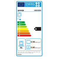Gorenje Cooker | GK5C42SH | Hob type Gas | Oven type Electric | Grey | Width 50 cm | Depth 59.4 cm | 70 L