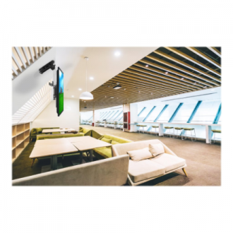 Neomounts FPMA-C020BLACK Monitor/TV Mount Ceiling | Adjustable Height, Tilt | 10-40 