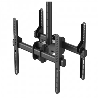 Neomounts NM-C440DBLACK Dual monitor/TV mount ceiling | Adjustable Height, Rotate, Tilt, Swivel | 32-60 