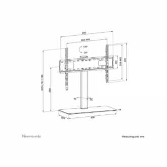 Neomounts Desk Mount | DS45-430BL16 TV stand | Adjustable Height, Swivel | 37-70 Neomounts Desk Mount | DS45-430BL16 TV stand | Adjustable Height, Swivel | 37-70