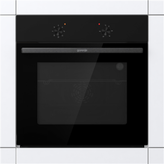 Gorenje Oven | BO6615E01B | 60 L | Electric | EnamelClean | Push pull buttons | Height 59.5 cm | Width 59.5 cm | Stainless steel