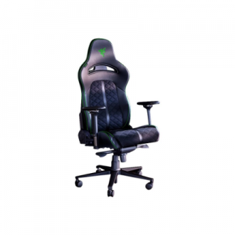 Razer Enki Gaming Chair with Enchanced Customization, Black/Green | Razer Ergonomic Gaming Chair Enki EPU Synthetic Leather Stee