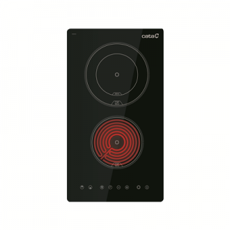 CATA Hob | TD 3002 BK | Vitroceramic | Number of burners/cooking zones 2 | Touch | Timer | Black