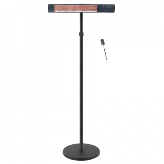 TunaBone Electric Standing Patio Heater, Single carbon golden tube | TB2580ST-01 | Patio heater | Black