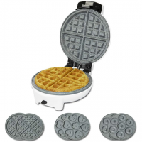 Cecotec Waffle Maker | Fun Gofrestone 3in1 | 700 W | Number of pastry 3 | Waffle/Muffin/Donut | White