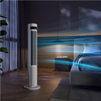 Duux Fan | Elevate | Tower Fan | White | Diameter 29 cm | Number of speeds 12 | Oscillation | 4-40 W
