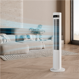 Duux Fan | Elevate | Tower Fan | White | Diameter 29 cm | Number of speeds 12 | Oscillation | 4-40 W