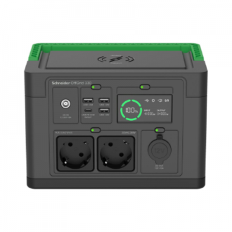 APC OffGrid Portable Power Station 330, 230V, 332Wh Lithium-ion, LCD, 2 CEE 7/3 Schuko outlets, Sinewave, 3 USB-A, 1 USB-C, Wire APC OffGrid Portable Power Station 330, 230V, 332Wh Lithium-ion, LCD, 2 CEE 7/3 Schuko outlets, Sinewave, 3 USB-A, 1 USB-C, Wire