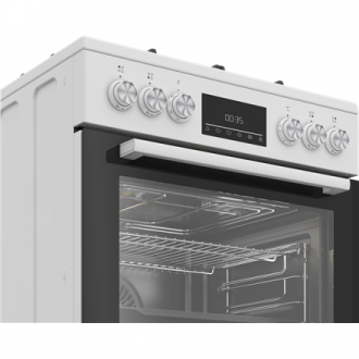 BEKO Cooker | FBM62330GWDTN | Hob type Gas | Oven type Electric | White | Width 60 cm | Grilling | LED | Depth 60 cm | 72 L