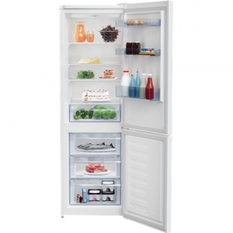 BEKO Refrigerator | RCSA366K40WN | Energy efficiency class E | Free standing | Combi | Height 185.2 cm | Fridge net capacity 223