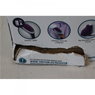 SALE OUT. Tristar ST-8916 Handheld Garment Steamer, 1200W, water tank capacity 0,26L, Continuous steam 20 g/min., white/purple |