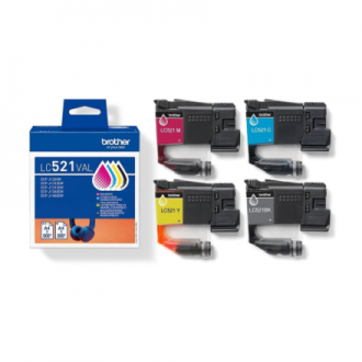 Brother LC521VAL Inkjet Cartridge Value Pack C/M/Y/K | Brother Brother LC521VAL Inkjet Cartridge Value Pack C/M/Y/K | Brother