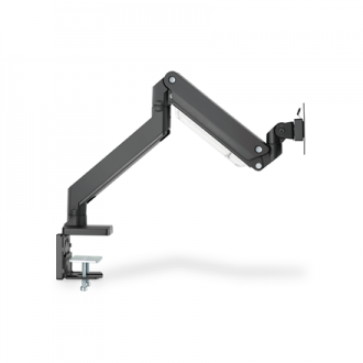 Digitus Desk Mount | Universal Single Monitor Mount with Gas Spring and Clamp Mount | Adjustable Height, Rotate, Tilt, Swivel | 