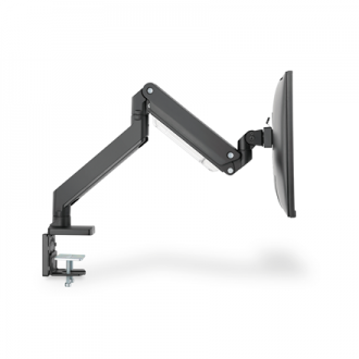 Digitus Desk Mount | Universal Single Monitor Mount with Gas Spring and Clamp Mount | Adjustable Height, Rotate, Tilt, Swivel | 
