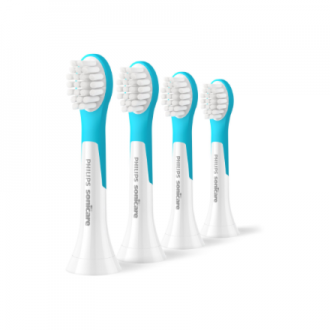 Philips Toothbrush Heads | HX6034/90 Sonicare For Kids3+ | Heads | For children | Number of brush heads included 4 | White/Blue