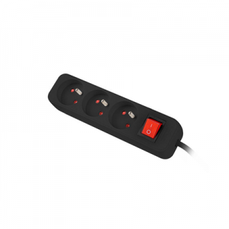 Lanberg Cable Power Strip, 3X French Outlets with Switch, Quality-Grade Copper, 1.5 m | PS1-03E-0150-BK Lanberg Cable Power Strip, 3X French Outlets with Switch, Quality-Grade Copper, 1.5 m | PS1-03E-0150-BK