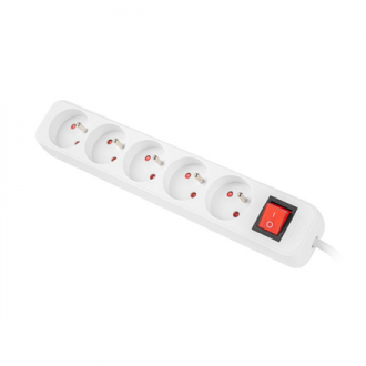 Lanberg Cable Power Strip, 5X French Outlets with Switch, Quality-Grade Copper, 1.5 m | PS1-05E-0150-W Lanberg Cable Power Strip, 5X French Outlets with Switch, Quality-Grade Copper, 1.5 m | PS1-05E-0150-W