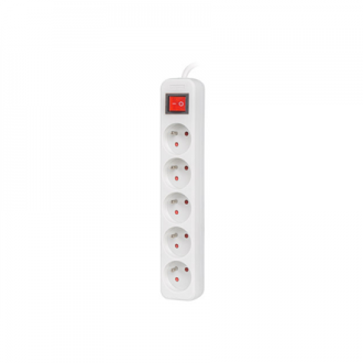 Lanberg Cable Power Strip, 5X French Outlets with Switch, Quality-Grade Copper, 1.5 m | PS1-05E-0150-W Lanberg Cable Power Strip, 5X French Outlets with Switch, Quality-Grade Copper, 1.5 m | PS1-05E-0150-W