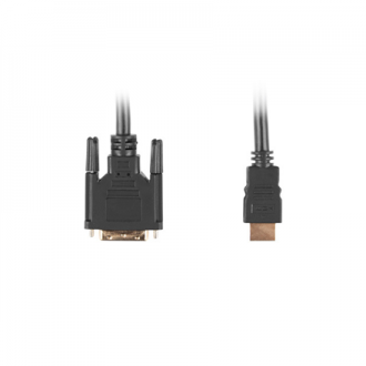 Lanberg HDMI to DVI-D Cable, Single Link with Gold-Plated Connectors | CA-HDDV-10CC-0018-BK | HDMI to DVI-D | 1.8 m