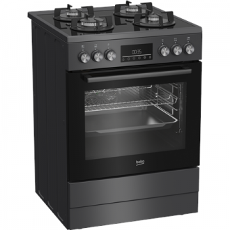 BEKO Cooker | FBM62330GADSN | Hob type Gas | Oven type Electric | Grey | Width 60 cm | Grilling | LED | Depth 60 cm | 72 L
