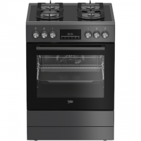 BEKO Cooker | FBM62330GADSN | Hob type Gas | Oven type Electric | Grey | Width 60 cm | Grilling | LED | Depth 60 cm | 72 L BEKO Cooker | FBM62330GADSN | Hob type Gas | Oven type Electric | Grey | Width 60 cm | Grilling | LED | Depth 60 cm | 72 L