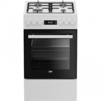 BEKO Cooker | FSM51339DWDS | Hob type Gas | Oven type Electric | White | Width 50 cm | Grilling | LED | Depth 60 cm | 60 L