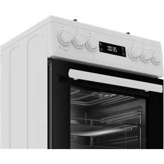 BEKO Cooker | FSM51339DWDS | Hob type Gas | Oven type Electric | White | Width 50 cm | Grilling | LED | Depth 60 cm | 60 L