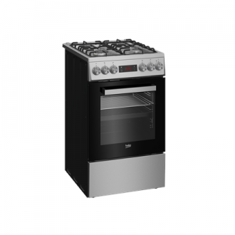 BEKO Cooker | FSM52321DXDT | Hob type Gas | Oven type Electric | Stainless Steel | Width 50 cm | Grilling | Depth 60 cm | 60 L