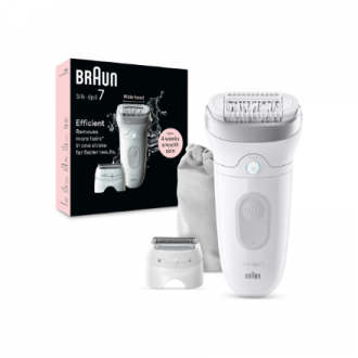 Braun Epilator | SE7-041 Silk pil 7 | Number of power levels 2 | Wet & Dry | White/Silver