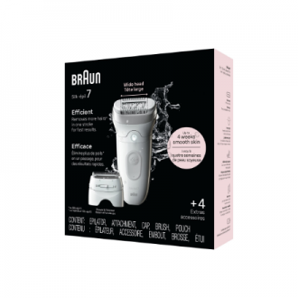 Braun Epilator | SE7-041 Silk pil 7 | Number of power levels 2 | Wet & Dry | White/Silver