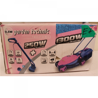 SALE OUT. Electric lawn mower ELEM, 1300 W, 32 cm, 25 l, includes 250 W trimmer | Sourcing | DAMAGED PACKAGING