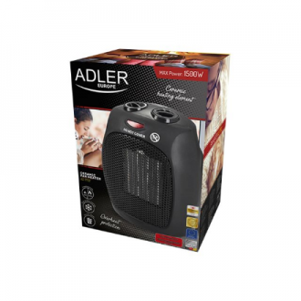 Adler | AD 7702 | Fan Heater | 1500 W | Number of power levels 2 | Black
