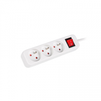 Lanberg Cable Power Strip 3M 3X French Outlets with Switch, Quality-Grade Copper | PS1-03E-0300-W Lanberg Cable Power Strip 3M 3X French Outlets with Switch, Quality-Grade Copper | PS1-03E-0300-W