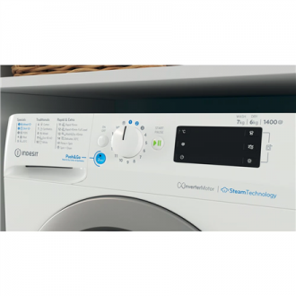 INDESIT | Washing machine with Dryer | BDE 76435 WSV EE | Energy efficiency class B/D | Front loading | Washing capacity 7 kg | 