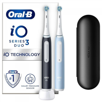 Oral-B | Electric Toothbrush Duo Pack | iO3 Series | Rechargeable | For adults | Number of brush heads included 2 | Number of te