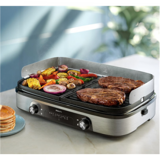 Philips HD6222/90 Table Grill, Black/Stainless Steel