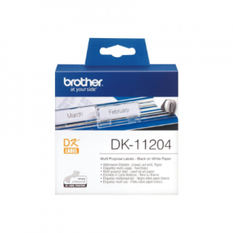 Brother | DK-11204 Multi Purpose Labels | White | DK | 17mm x 54mm