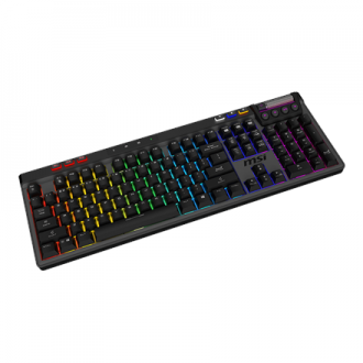 MSI STRIKE PRO WIRELESS | Gaming keyboard | Wireless | US | Black | 2.4 GHz Wireless, Bluetooth, USB 2.0 | Kailh Midnight Pro Si