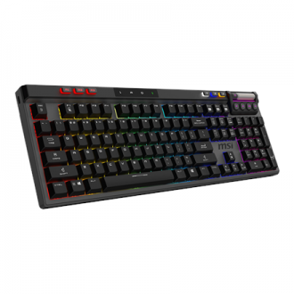 MSI STRIKE PRO WIRELESS | Gaming keyboard | Wireless | US | Black | 2.4 GHz Wireless, Bluetooth, USB 2.0 | Kailh Midnight Pro Si