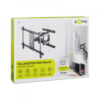 Goobay TV wall mount Pro FULLMOTION (XL), Black | Goobay