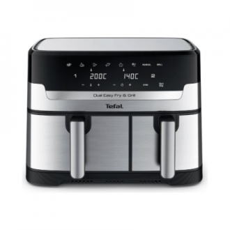 TEFAL Fryer | EY905D10 | Capacity 5.2+3.1 L | Hot air technology | Stainless Steel/Black
