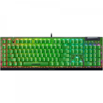 Razer BlackWidow V4 X | Gaming keyboard | Wired | US | Minecraft Edition | Razer Green Mechanical Switches (Clicky)