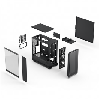 Fractal Design Case | Epoch | Black TG RGB Light Tint | ATX | Power supply included No