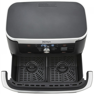 NINJA | Double Air Fryer | AF500EU Foodi FlexDrawer | Power 2470 W | Capacity 10.4 L | Black