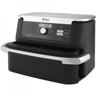 NINJA | Double Air Fryer | AF500EU Foodi FlexDrawer | Power 2470 W | Capacity 10.4 L | Black