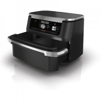 NINJA | Double Air Fryer | AF500EU Foodi FlexDrawer | Power 2470 W | Capacity 10.4 L | Black