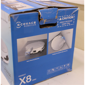 SALE OUT. Ecovacs DEEBOT X8 OMNI Vacuum cleaner, Robot, Wet&Dry, 18000Pa, TruEdge 2.0, AIVI 3D 3.0, YIKO-GPT, White+Auto-empty s SALE OUT. Ecovacs DEEBOT X8 OMNI Vacuum cleaner, Robot, Wet&Dry, 18000Pa, TruEdge 2.0, AIVI 3D 3.0, YIKO-GPT, White+Auto-empty s