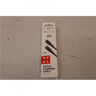 SALE OUT. FIXED Liquid Silicone Cable USB-C/Lightning, 1,2m, black | Fixed | Liquid Silicone Cable USB-C/Lightning, 1.2m | FIXDL