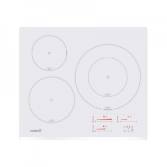 Cata INSB 6030 WH Hob, Induction, Width 59cm, 3 cooking zones, Touch control, White | CATA Cata INSB 6030 WH Hob, Induction, Width 59cm, 3 cooking zones, Touch control, White | CATA