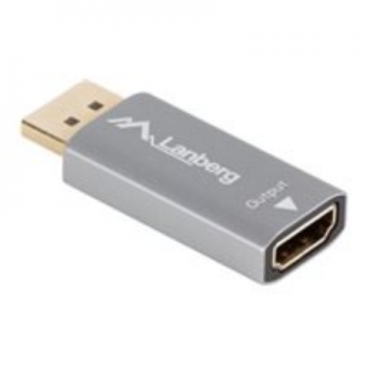 Lanberg HDMI(M)- Displayport(F) Adapter 4K on cable 20cm, Silver